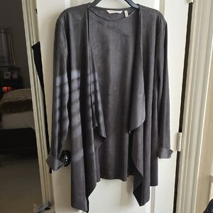 Soft Surroundings Gray Waterfall Jacket